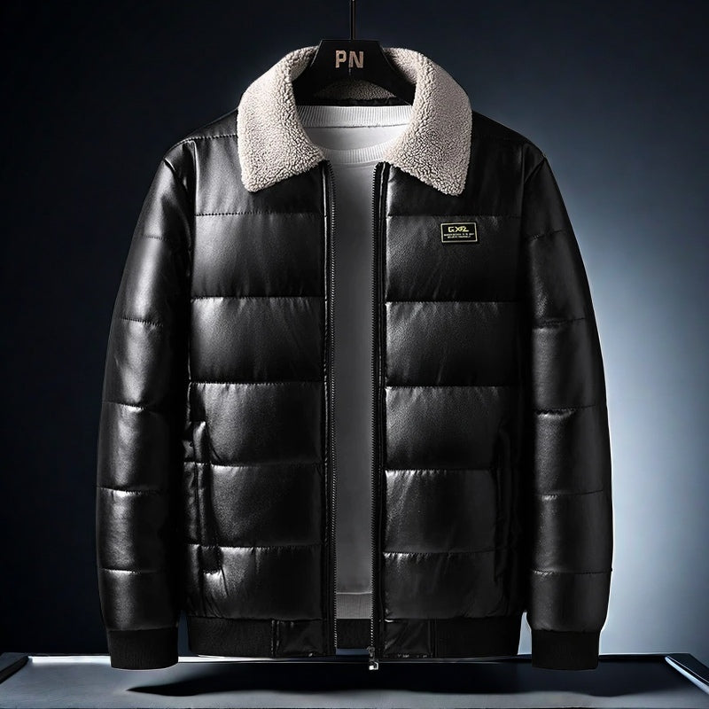 Veste thermique en cuir hybride Avalon