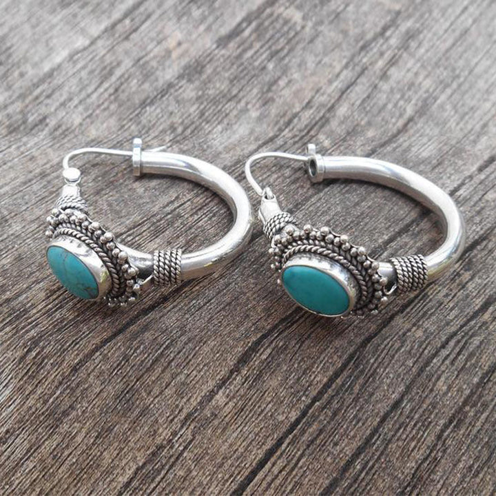 Isolde - Boucles d’oreilles turquoise rétro
