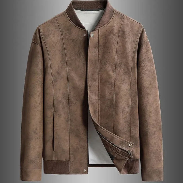 Veste Bomber en Cuir de Cerf Langston