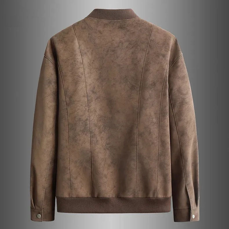 Veste Bomber en Cuir de Cerf Langston