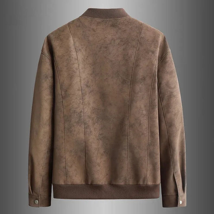 Veste Bomber en Cuir de Cerf Langston