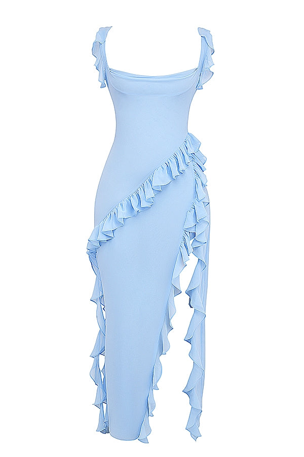 Dalia | Robe longue avec volants