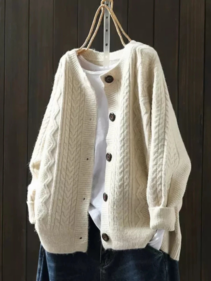 Lorenza – Cardigan tricot à câbles
