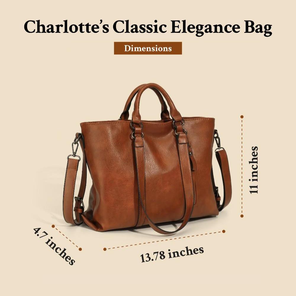 Élégance Classique de Charlotte | Sac Cabas Vintage (ACHETEZ 1 OBTENEZ 1 GRATUIT)
