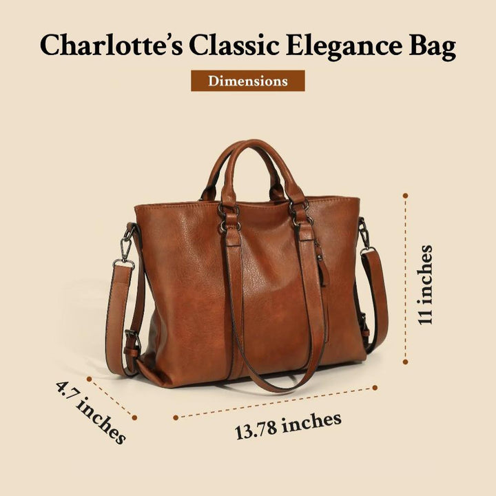 Élégance Classique de Charlotte | Sac Cabas Vintage (ACHETEZ 1 OBTENEZ 1 GRATUIT)