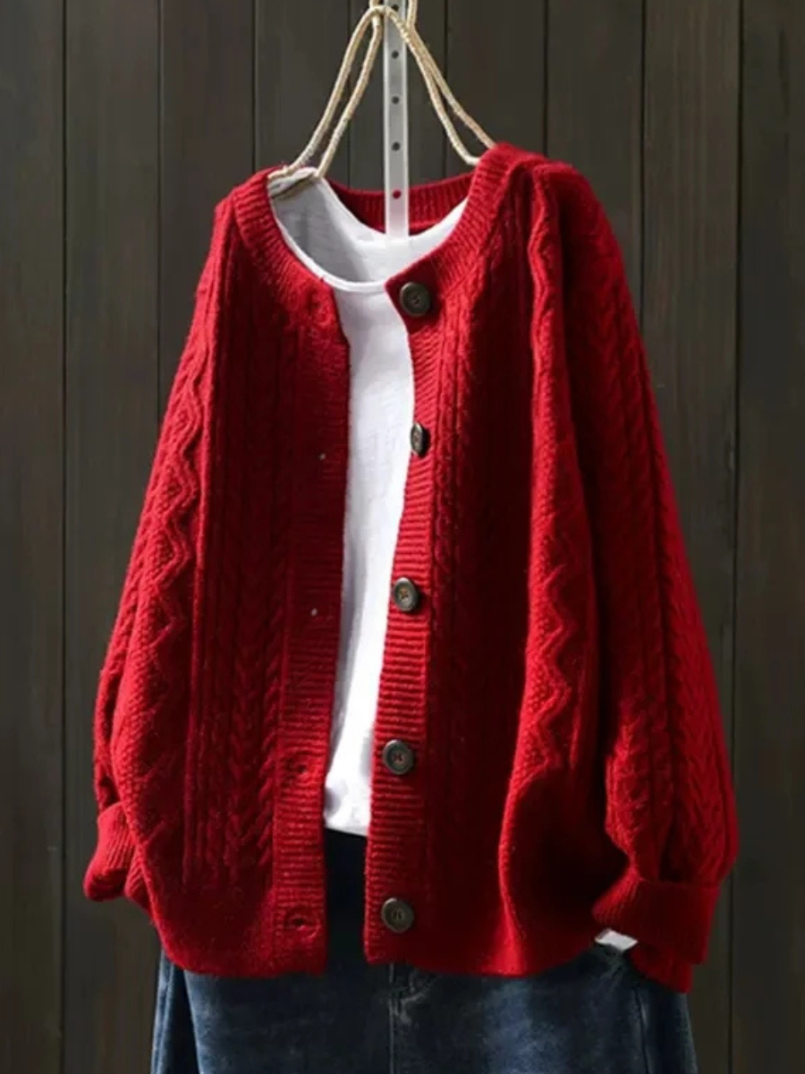 Lorenza – Cardigan tricot à câbles