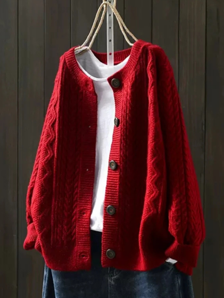 Lorenza – Cardigan tricot à câbles