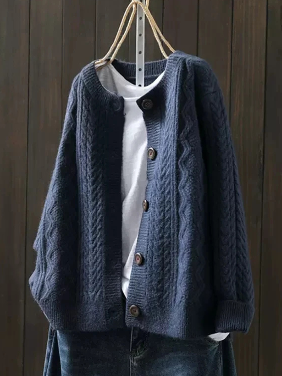 Lorenza – Cardigan tricot à câbles