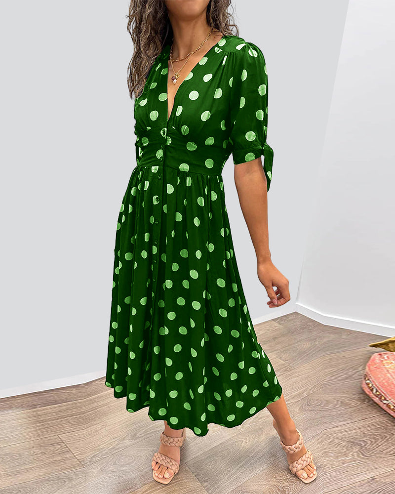 Monique™ | Robe Élégante à Pois