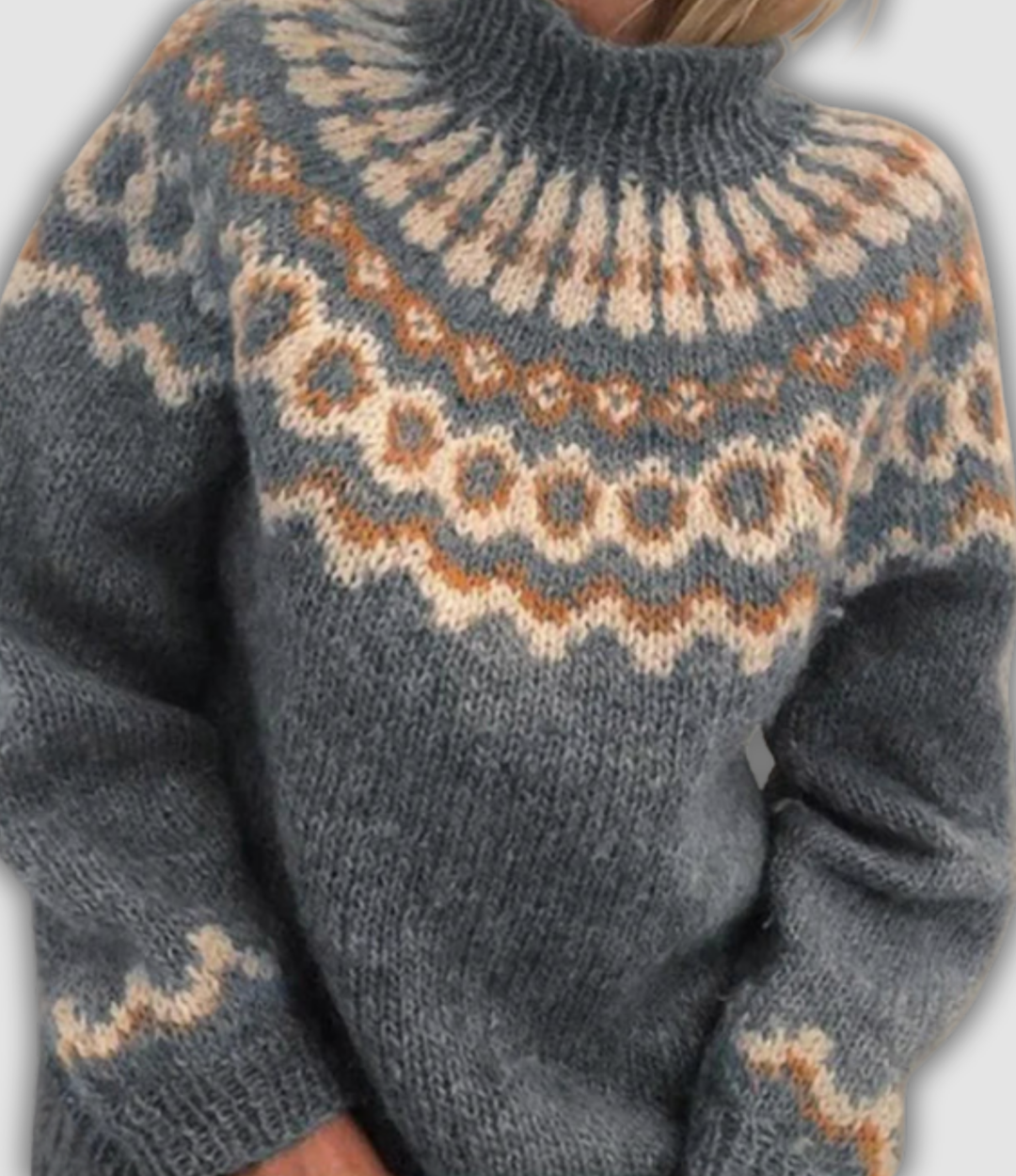 Violette - Pull col roulé élégant