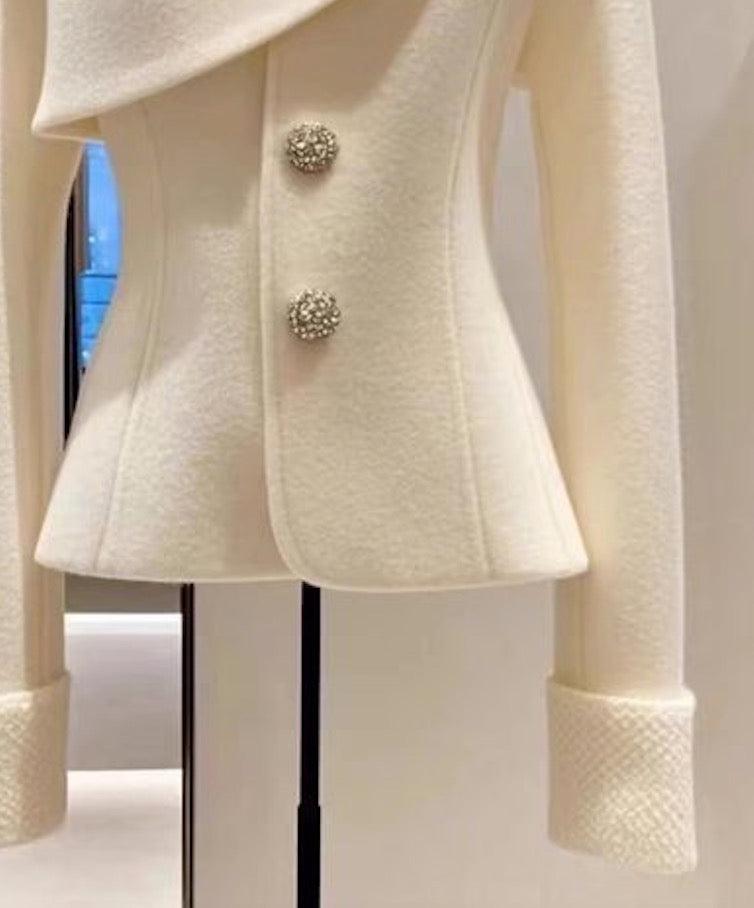 Louise - Pull-over blanc en maille