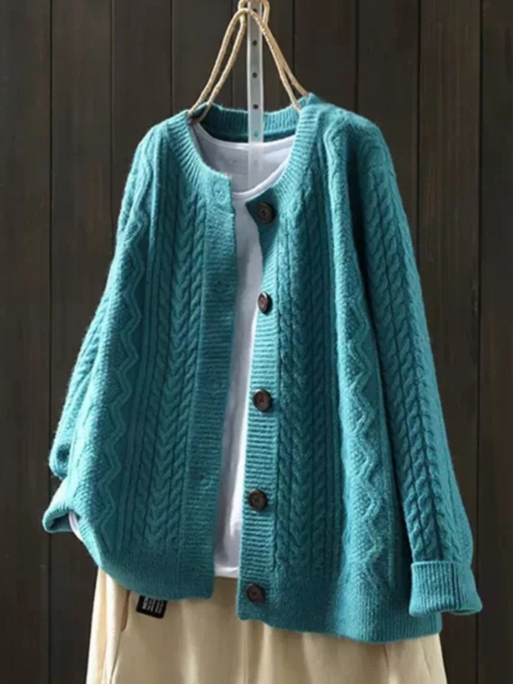 Lorenza – Cardigan tricot à câbles