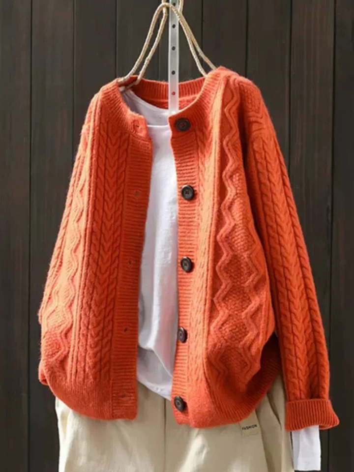 Lorenza – Cardigan tricot à câbles