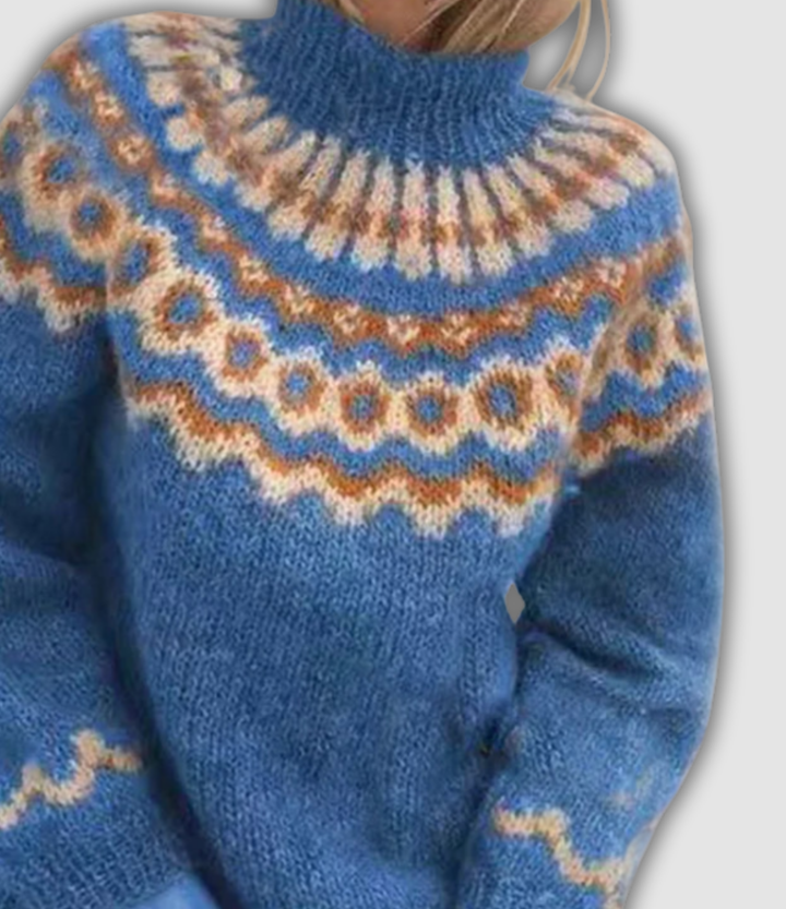 Violette - Pull col roulé élégant