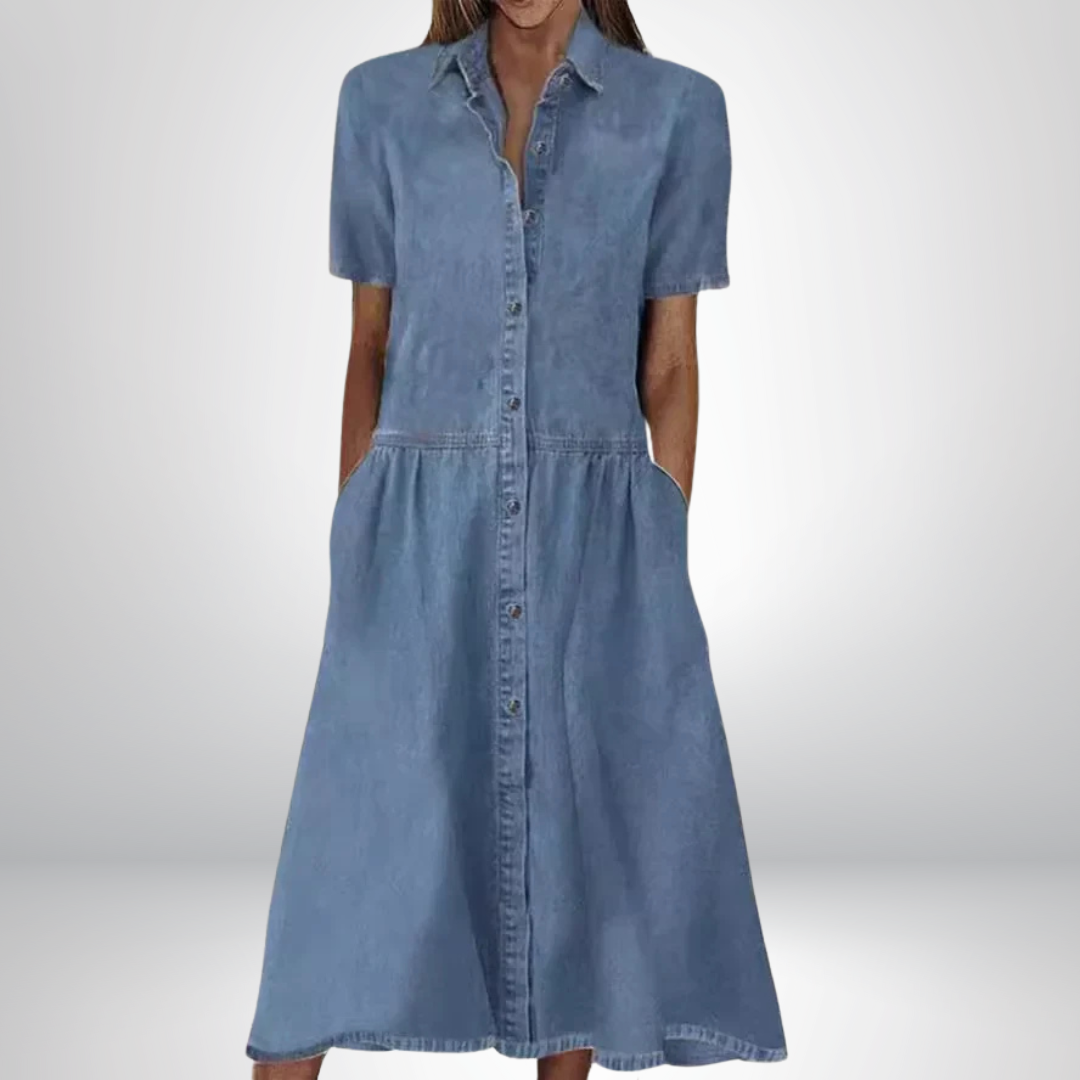 Olivia® | Robe en Jean Élégante