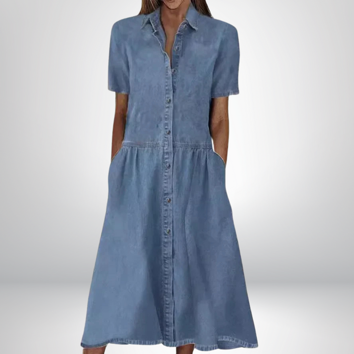 Olivia® | Robe en Jean Élégante