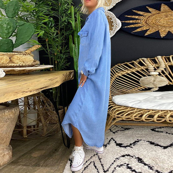 Hellen - Robe maxi denim élégante