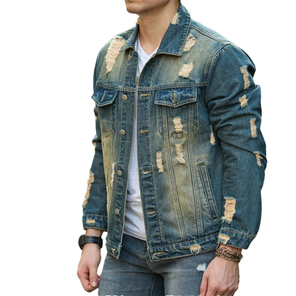 Veste en denim usé Ravencut