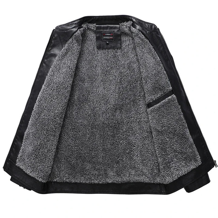 Veste en cuir Carrington avec col montant