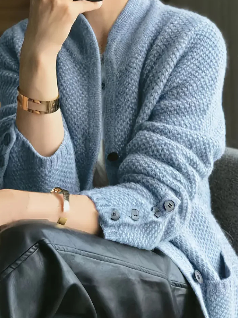 Cardigan en Cachemire Mélangé Clair