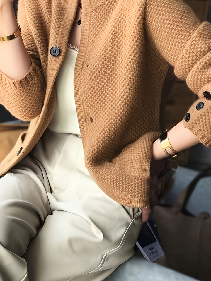 Cardigan en Cachemire Mélangé Clair