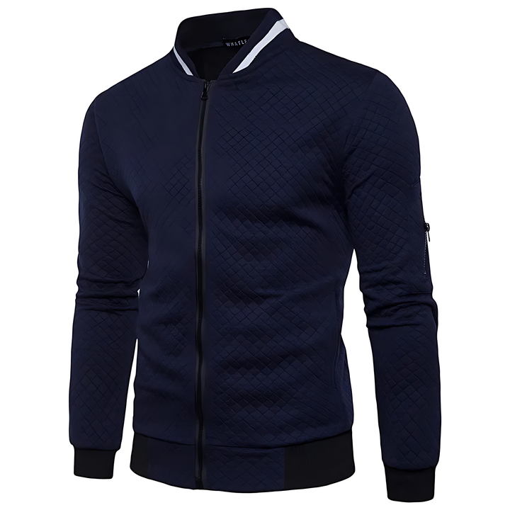 Veste bomber moderne pour homme, matelassée et zippée avec bord contrasté