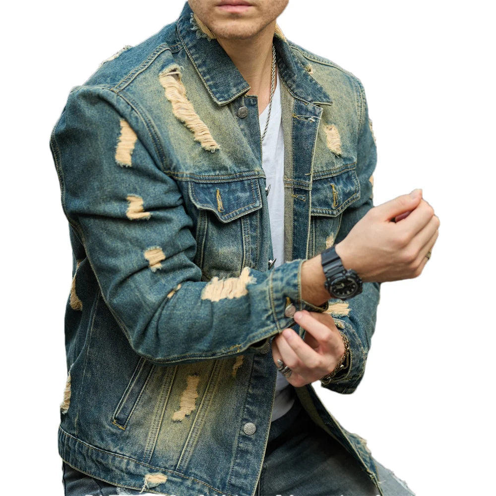 Veste en denim usé Ravencut