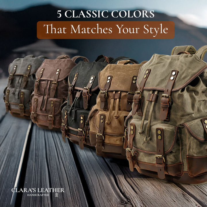 John - Sac à dos de randonnée en toile robuste