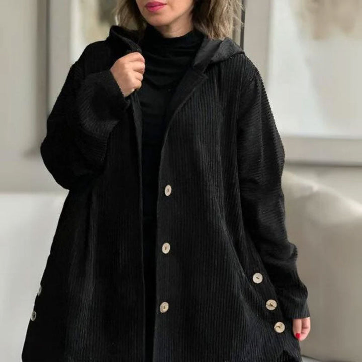 Louise | Veste à capuche en velours, parfaite pour l'automne!