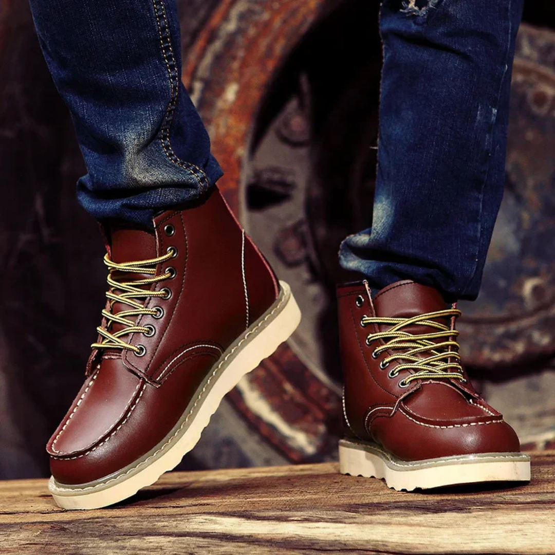 Cole - Bottes en cuir vintage