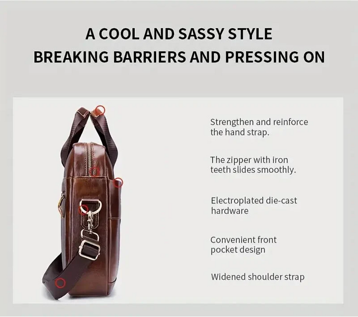 Tyler - Sacoche en cuir vintage à bandoulière