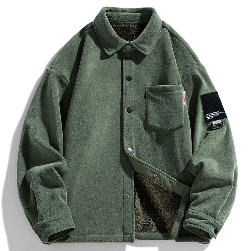 Veste en Suédine Douce avec Doublure en Fleece