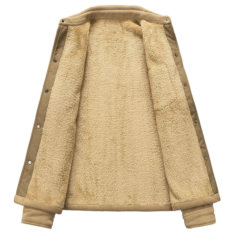 Veste en Suédine Douce avec Doublure en Fleece