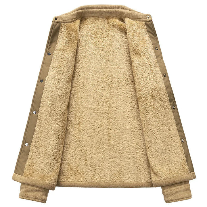 Veste en Suédine Douce avec Doublure en Fleece