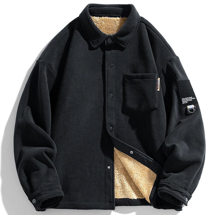 Veste en Suédine Douce avec Doublure en Fleece