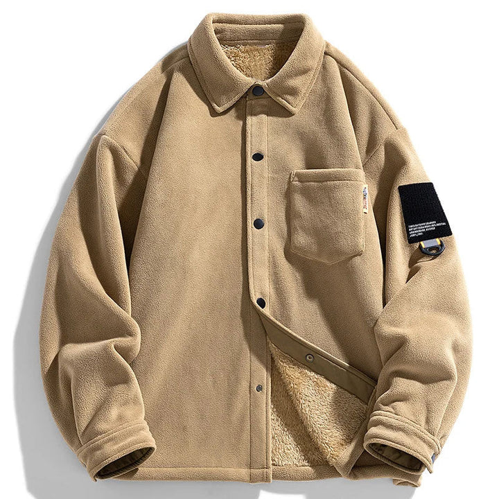 Veste en Suédine Douce avec Doublure en Fleece