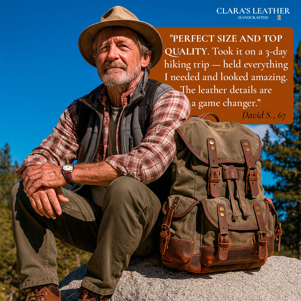 John - Sac à dos de randonnée en toile robuste