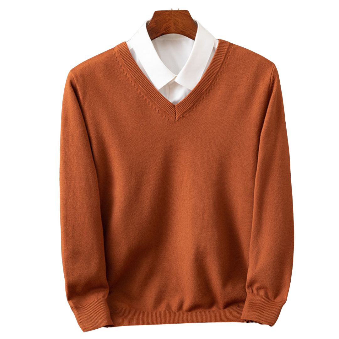 Bexford - Pull V-Neck en Pur pour Hommes