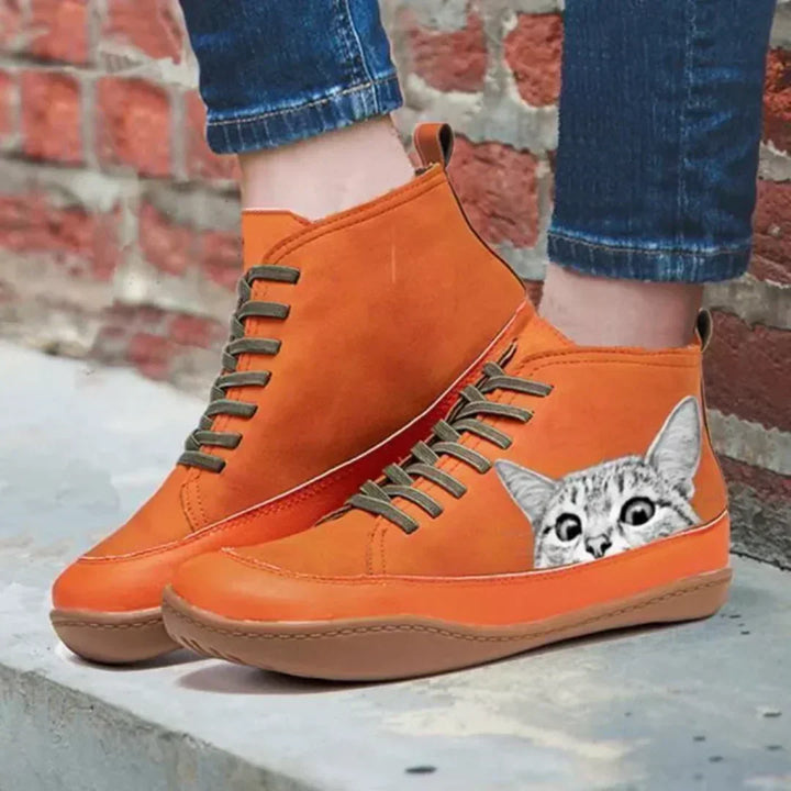 Felinite - Bottines motif chat