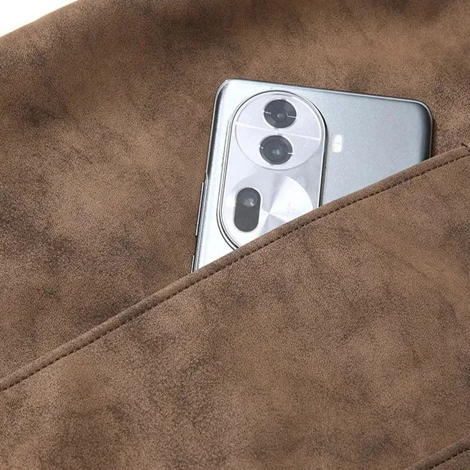 Veste Bomber en Cuir de Cerf Langston