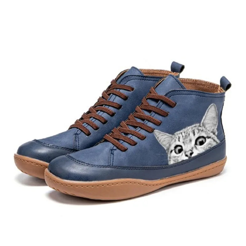 Felinite - Bottines motif chat