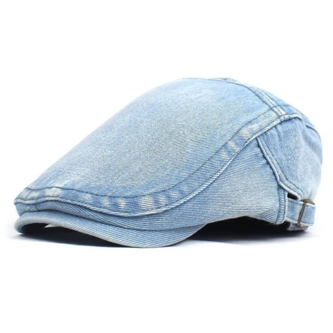 Léon – Casquette plate denim lavé