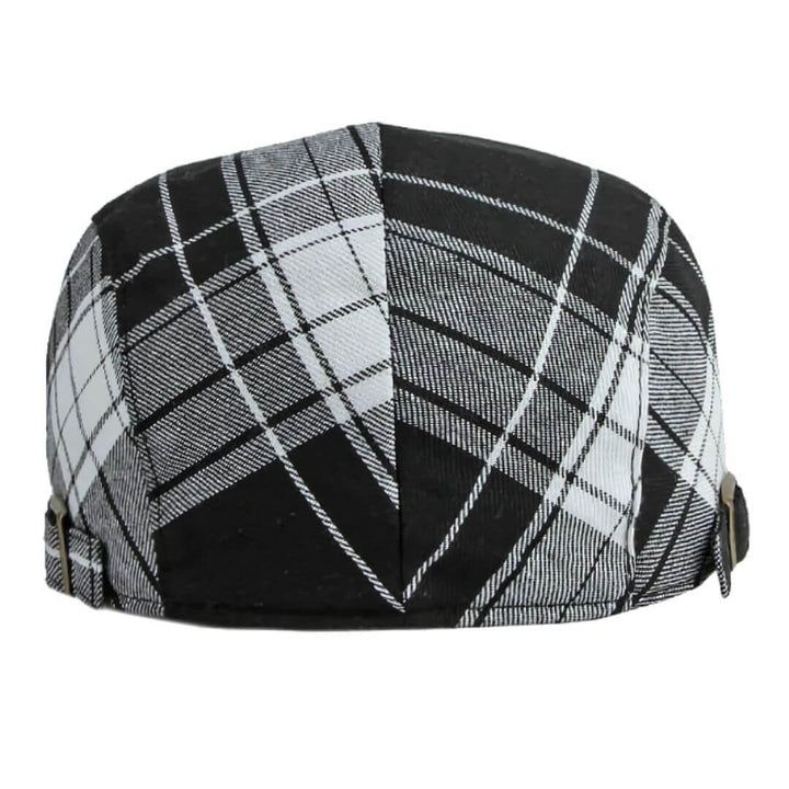 Henri – Casquette plate tartan coton