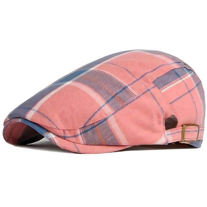 Henri – Casquette plate tartan coton