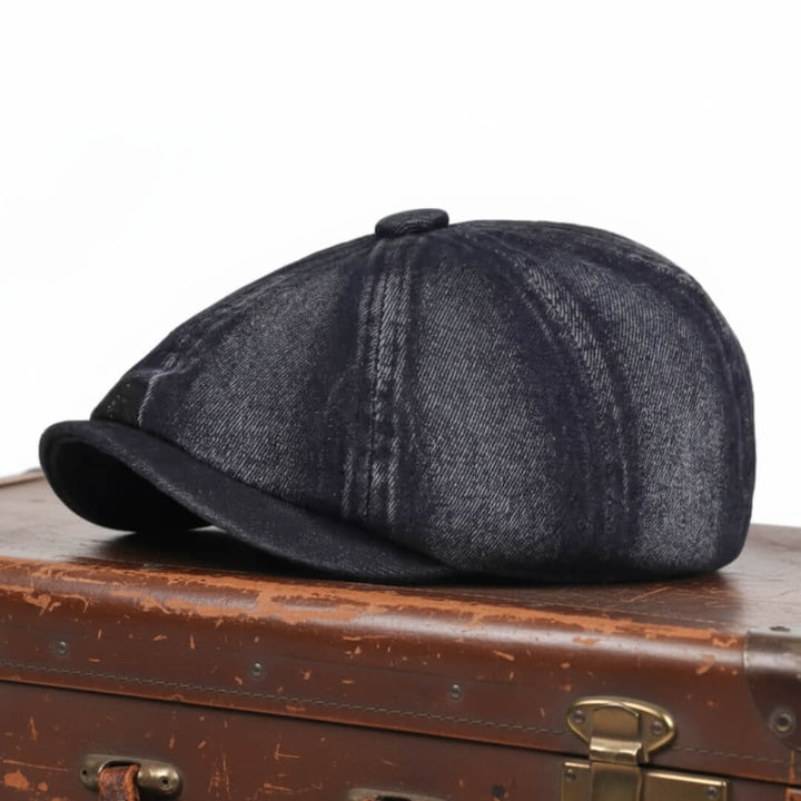 Lucien – Casquette newsboy denim