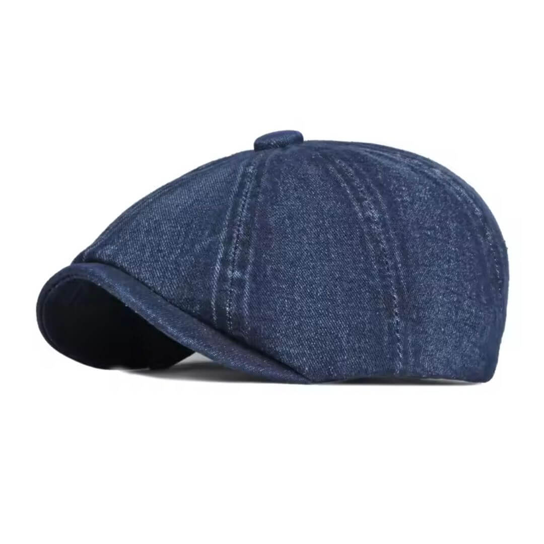 Lucien – Casquette newsboy denim