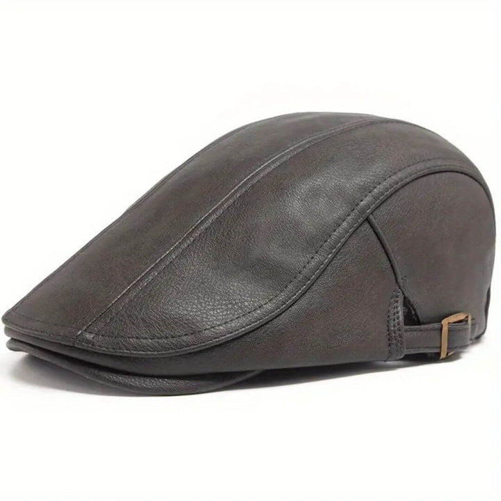 Louis – Casquette plate en cuir élégante