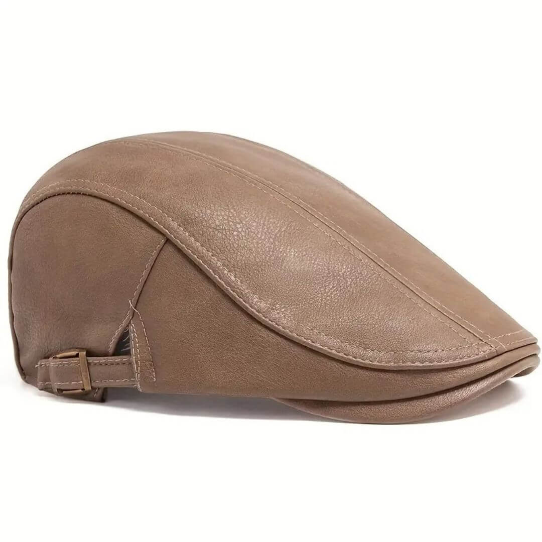 Louis – Casquette plate en cuir élégante