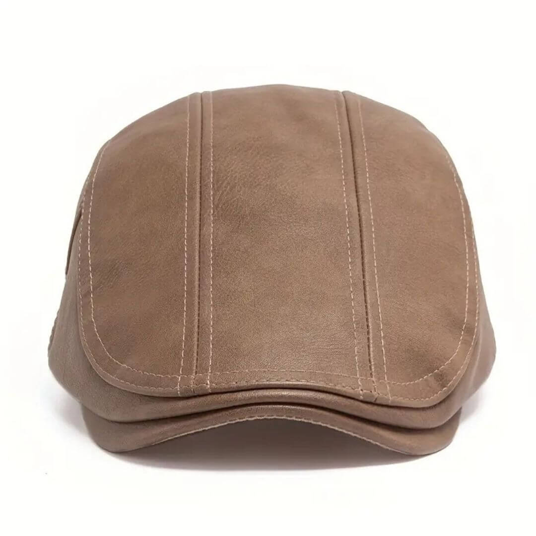 Louis – Casquette plate en cuir élégante