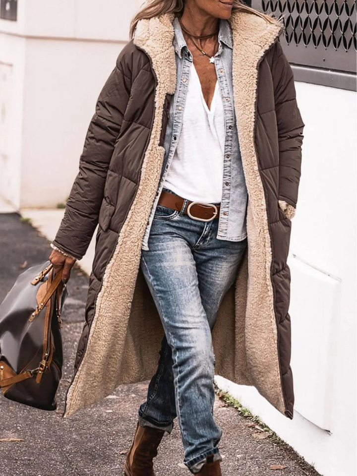 Manteau long réversible Avery